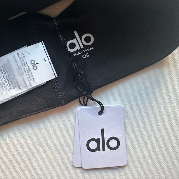 NWT 2 x Alo Performance Wide Stretchy Fabric Headbands in Black - Picture 6 of 6
